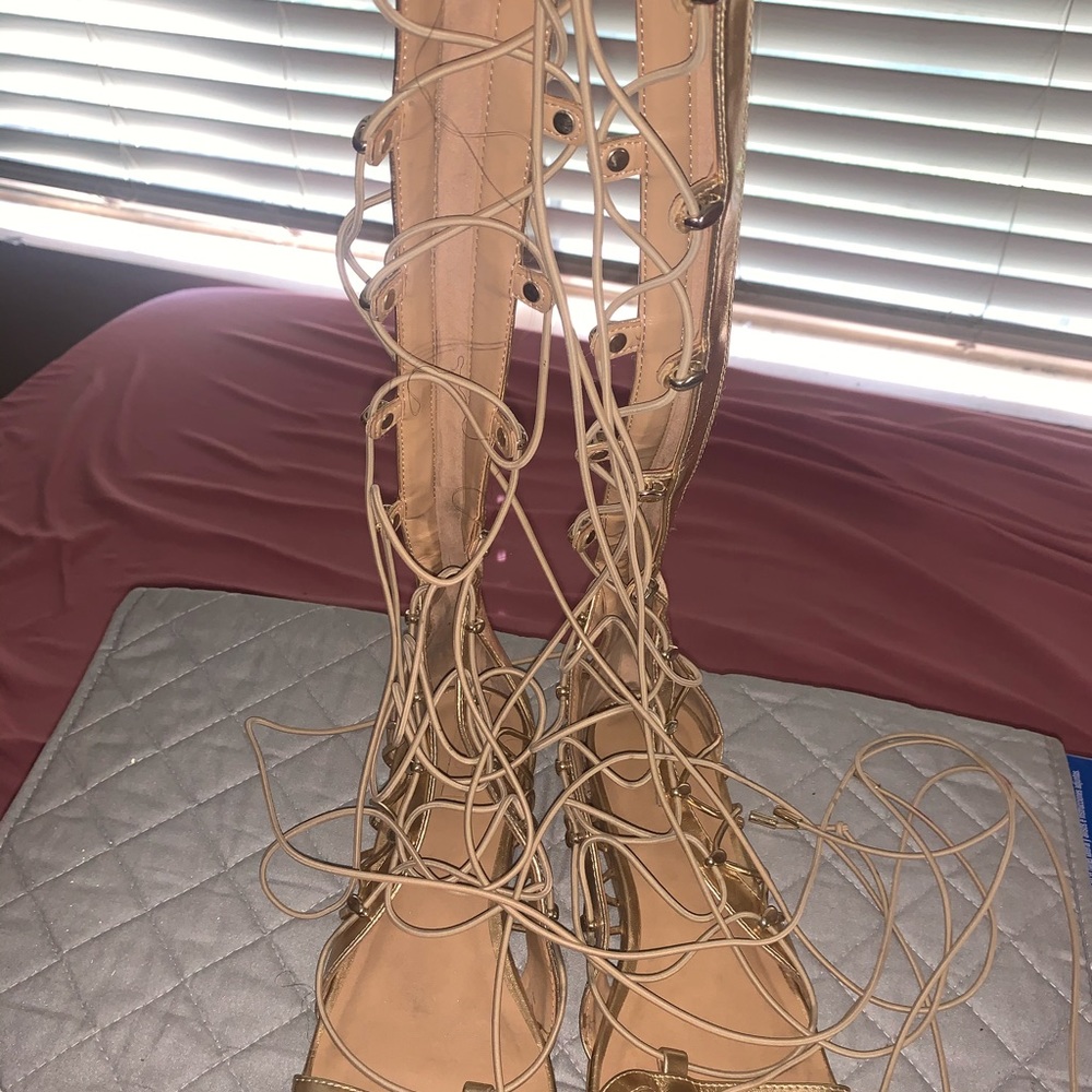 Gold Gladiator sandals